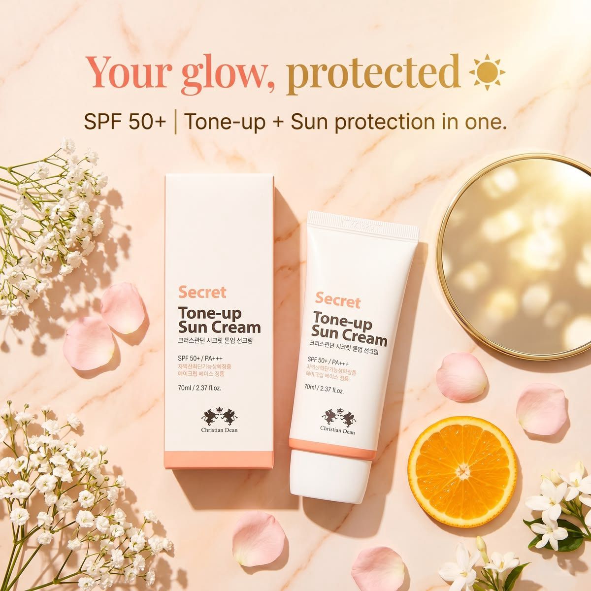 Cristian Dean Secret Tone-Up Sun Cream SPF 50+ PA+++ 70ml view 2